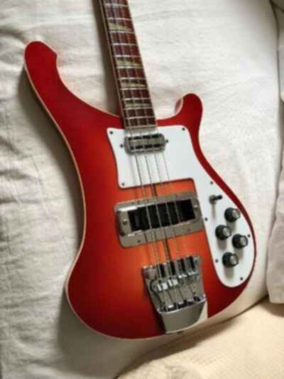 VINTAGE 1974 RICKENBACKER 4001 BASS FIREGLO w / HSC