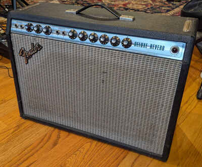 1979 Fender Deluxe Reverb 1x12 Combo Amplifier Silverface - Just serviced -