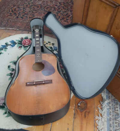 Vintage 1970s Egmond Acoustic Guitar No Strings & Needs Work