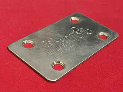 Vintage 1974 USA Gibson Grabber Bass Guitar Neck Plate Nickel 1975 1976