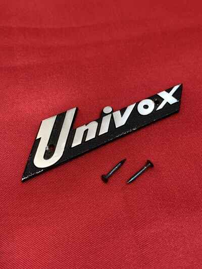 UNIVOX Guitar Logo Badge Teisco Japan RARE Original Part