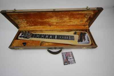 1958 Fender Champ Lap Steel Guitar original tweed case new GHS strings