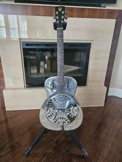1971 OMI Dobro 33S Vintage Roundneck Acoustic Resonator Guitar w /  Case