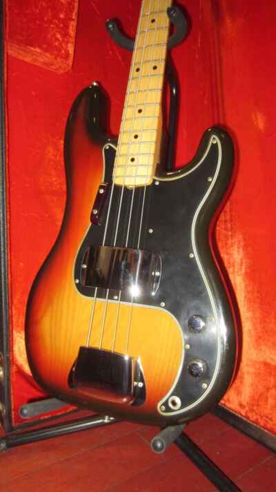Vintage 1975 Fender Precision Bass Sunburst w Original Hardshell Case