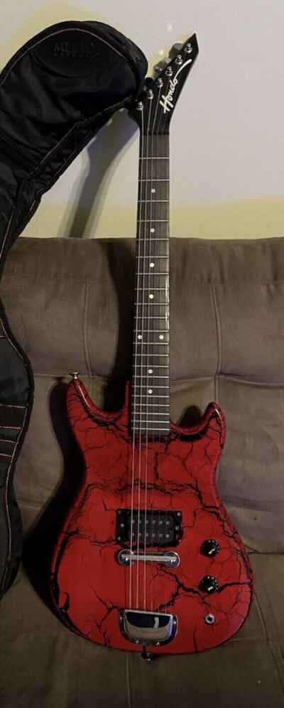 Rare- Hondo Strat - Vintage Electric Guitar RH  Shredder-Red / Black Beauty! Mint!