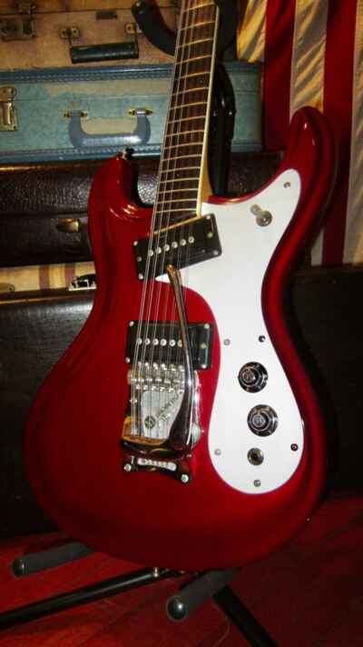 Vintage 1965 Mosrite The Ventures 12 String Candy Apple Red