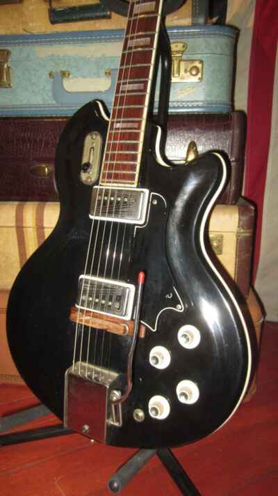 Vintage 1964 Supro Coronado Electric Guitar Black