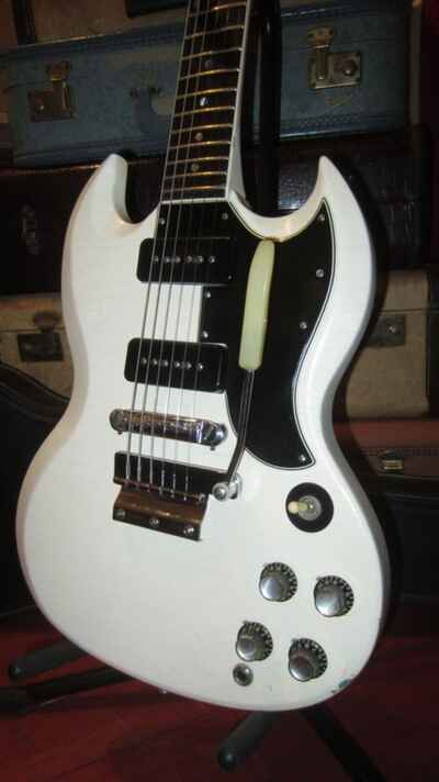 Vintage 1965 Gibson SG Special White w Original Case