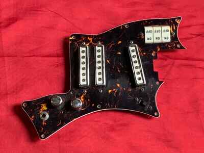 Norma Guitar Loaded Pickguard Pickups Switch 74 Pots Teisco Vintage Part