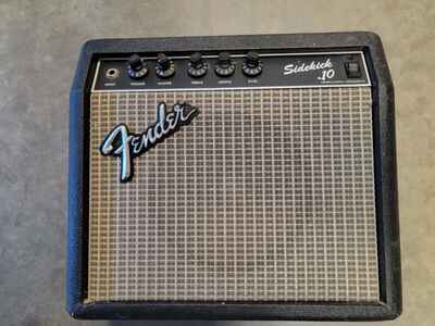 Vintage Fender Sidekick 10 Electric Guitar Amp Made In Japan 8?? Blue Speaker