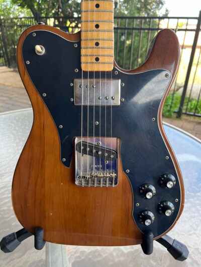 1974 Fender Telecaster Custom Walnut / Mocha  w /  Original Vintage Hardshell Case