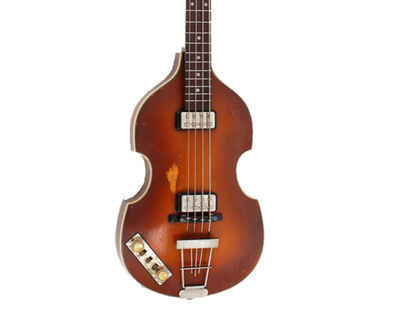 Hofner Violin Bass 1963 Relic Left Handed w / Case - Sunburst - Used