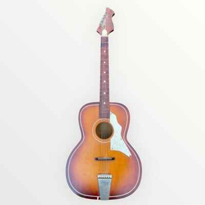 Kay Sunburst Cherry Dreadnought Acoustic Guitar 1960