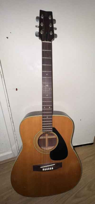 1970s Vintage Yamaha FG-160 Black Label Taiwan Acoustic Guitar Courier Available