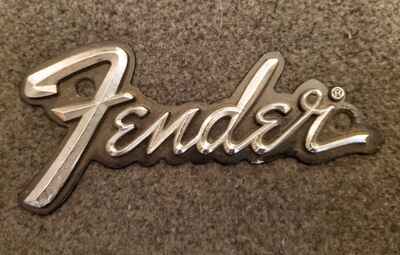 Vintage 1970s Fender Amp Logo Badge Deluxe Twin Bandmaster Vibrolux Bassman Pro