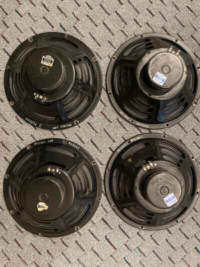 4 vintage Jensen C 10 R speakers for 60s Fender Super Reverb or Concert tube amp