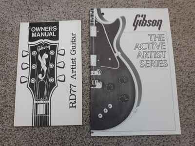 Gibson Active Artist Series Guitar RD77 Booklet Vintage Original 70s Case Candy