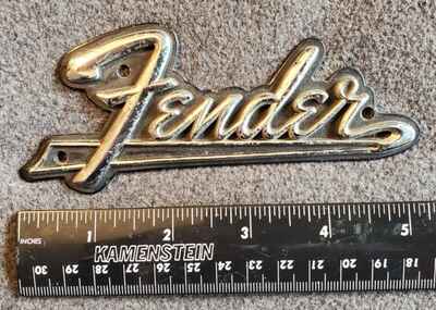 Vintage 1960s Fender Blackface Amp Badge Logo (metal) Part No. 0994093000