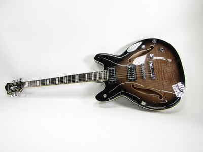 Hagstrom Viking BT Deluxe Baritone Electric Guitar - Cosmic Black Burst