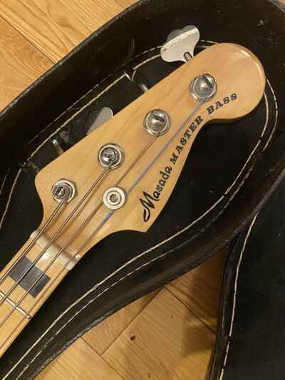 Vintage 1970??s Masada Master Bass Guitar Made In Japan Medium Scale Sunburst