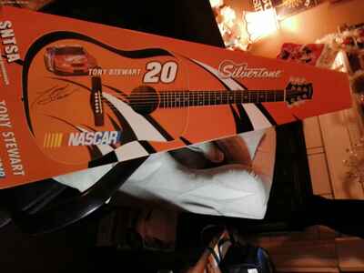 SILVERTONE TONY STEWART NASCAR GUITAR IN ORIGINAL BOX