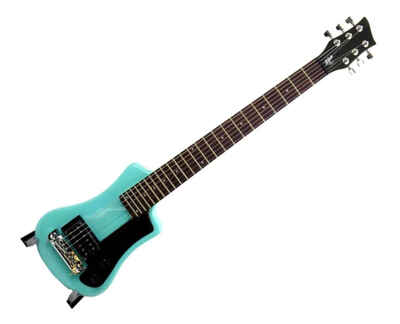 Hofner Shorty Electric Travel Guitar w / Gig Bag - Surf Green - Used