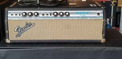 Vintage 1970??s Fender Bassman 50 Silverface Tube Head. AB165 Circuit! Fullerton!
