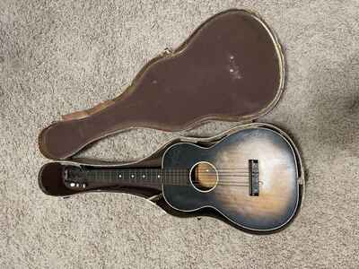 Vintage Stella Acoustic Guitar With Case