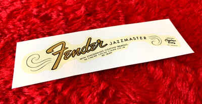 Fender Jazzmaster 1964 1965 1966 1967 Transition Logo decal Ephemera