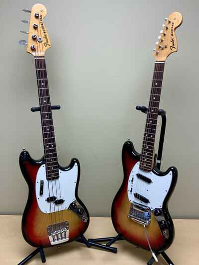 Fender Mustangs - 1974 Guitar & 1975 Bass