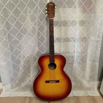 Vintage / Kay 1940s-1950s Jumbo Acoustic Guitar Sunburst Color