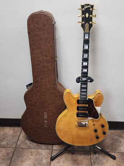 1984 Gibson ES-357 Figured Natural Semi-Hollow Tim May w /   Hard Case!