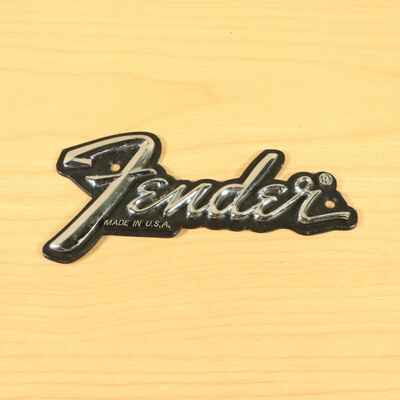 Fender "Made In USA" Metal Logo Amp Case Logo 1970