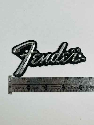 Vintage Fender Guitar 4 5?? Metal Emblem Speaker Amp Case Badge Logo Relic