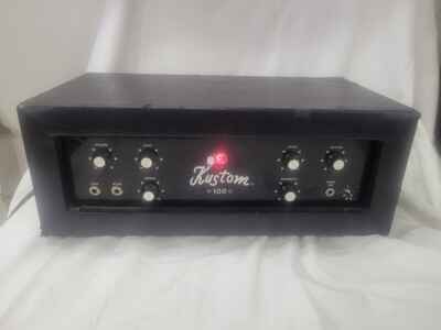 Vintage Kustom K100-2 50 Watt Amplifier Amp Head Black Tested Working