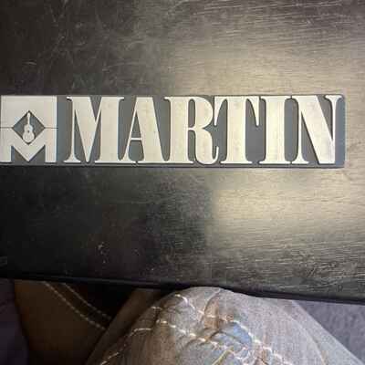 Vintage martin guitar aluminum plate, Logo Name Plate Badge For Guitar Case