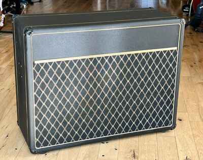 Vintage Vox 2x12 open back speaker cab 16 ohms with Vox ?Gold Bulldog?? speakers