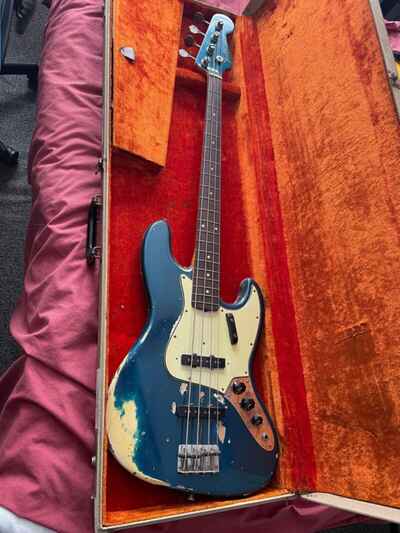 1963 Fender Jazz Bass Lake Placid Blue w / MHS