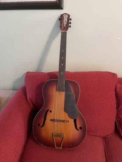 ??RARE?? 40??s OLD KRAFTSMAN ARCHTOP F-HOLE ACOUSTIC JAZZ GUITAR - SUNBURST BEAUTY!