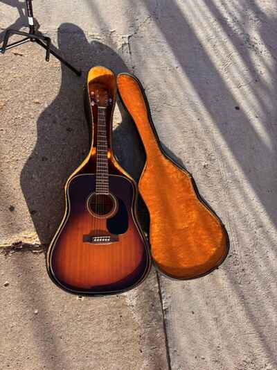 1986 Alvarez Burst Acoustic Guitar 5031 & Case Vintage