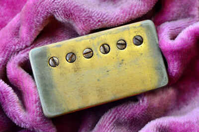 Vintage 1959 Gibson Long Magnet PAF Pickup 7 60k Orig Gold Cover Les Paul Custom