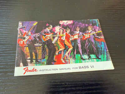 Fender Bass VI Owners Manual Hang Tag 1965 1969 CBS Case Candy