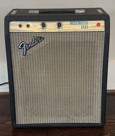 Fender Musicmaster Bass 2-Channel 12-Watt 1x12" Bass Combo 1970s & Access. WORKS