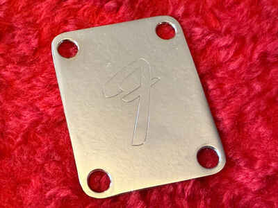 Original Vintage 1976 Fender 4 hole F Neck Plate Fits Telecaster Precision Bass