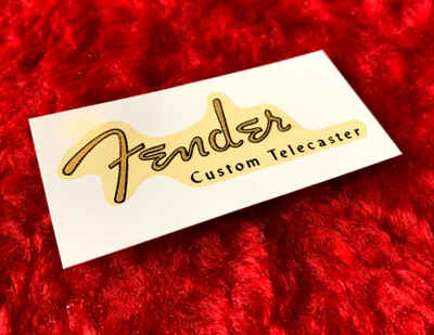 Fender Telecaster Custom Spaghetti Style Waterslide Decal Tele