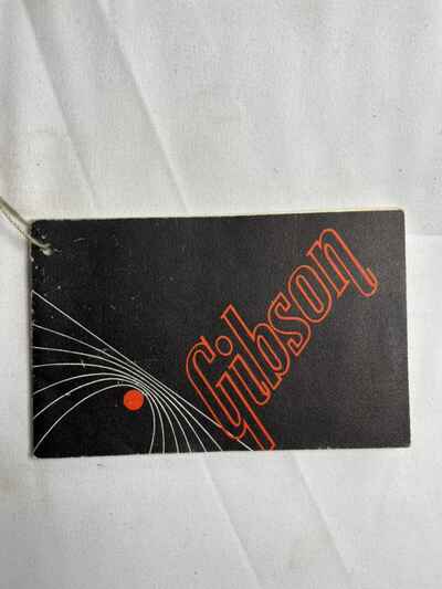 VINTAGE GIBSON GUITAR 1960S 1970S BLACK AND ORANGE HANG TAG