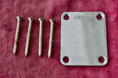 Vintage 1964 Fender PRE-CBS Stratocaster L-series Neckplate w /  Screws Telecaster