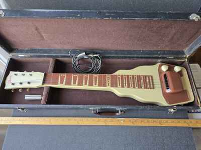 Working 1940s Gibson BR-9 Lap Steel Guitar Vintage Case, Cord, Slide Tone Bar