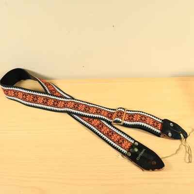 Vintage 70s Centennial Electric Guitar Strap Orange 2 Inch