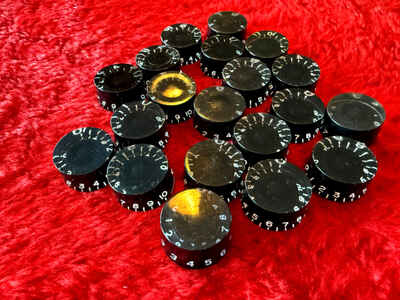 Lot of Electric guitar Black Speed knobs fits USA Pot shafts